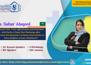 Ms. Sahar Alaqool presenting at the 10th World Nursing, Healthcare Management & Patient Safety on December 15-17, 2021 in Dubai, UAE (2)