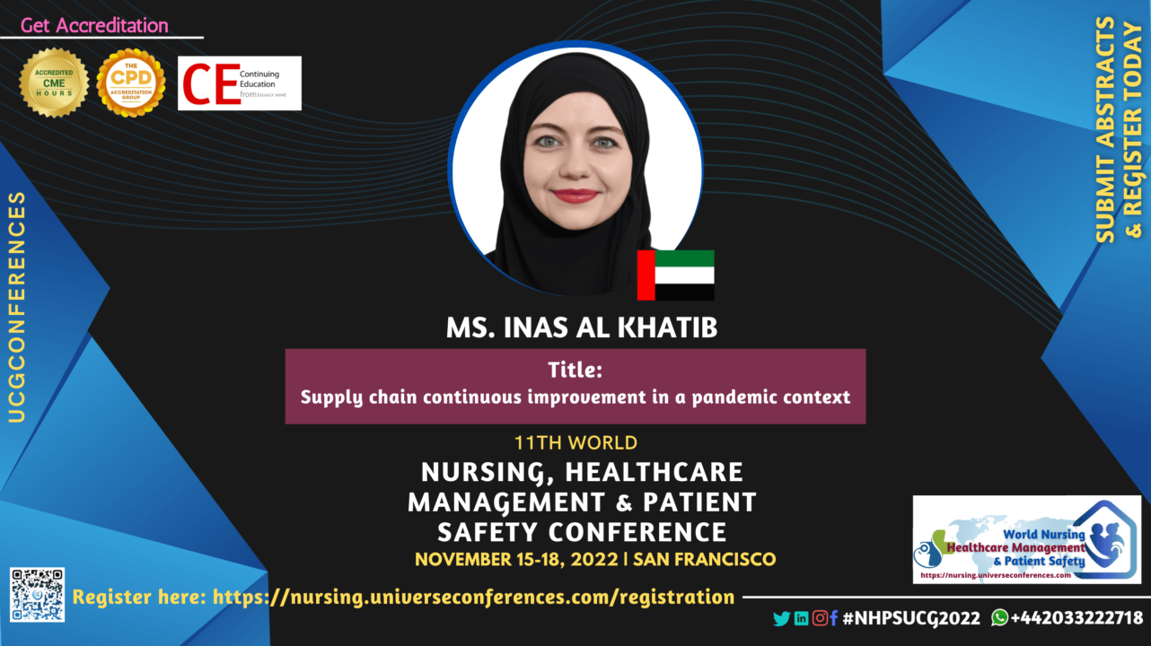 Ms. INAS AL KHATIB_11th Nursing, Healthcare management & Patient Safety Conference