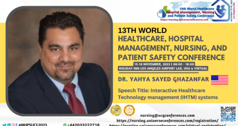 Dr. Yahya Sayed_13th World Healthcare, Hospital Management, Nursing, and Patient Safety Conference-min