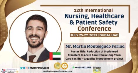 Mr. Martin Monteagudo Farina_12th International Nursing, Healthcare & Patient Safety Conference