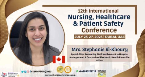Mrs. Stephanie El-Khoury_12th International Nursing, Healthcare & Patient Safety Conference