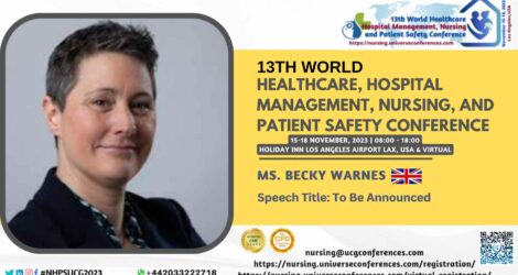 Ms. Becky Warnes_13th World Healthcare, Hospital Management, Nursing, and Patient Safety Conference