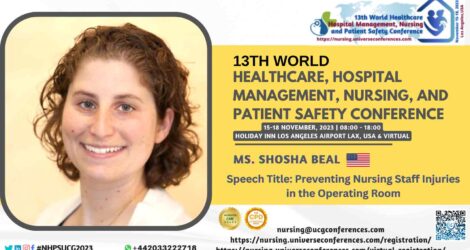 Shosha Beal_13th World Healthcare, Hospital Management, Nursing, and Patient Safety Conference LA